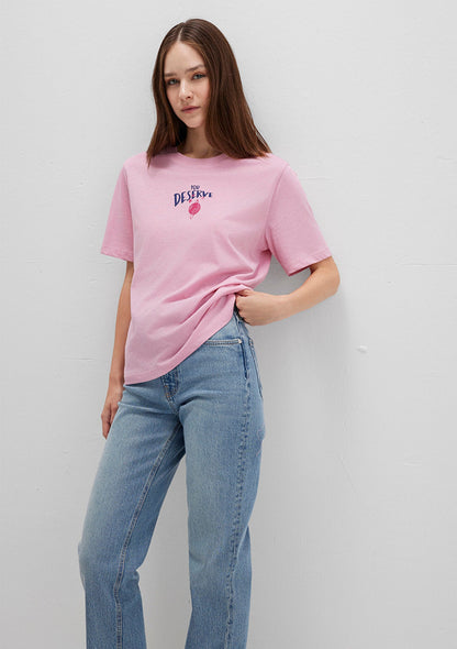 Astrology Printed Pink T-Shirt