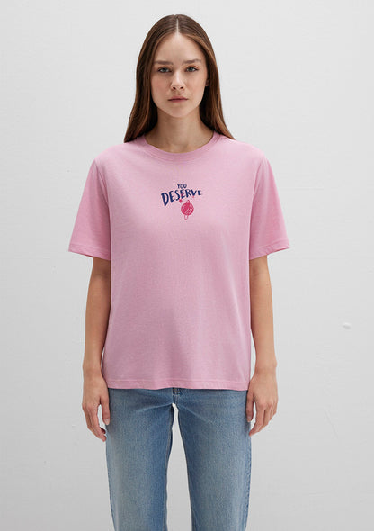 Astrology Printed Pink T-Shirt