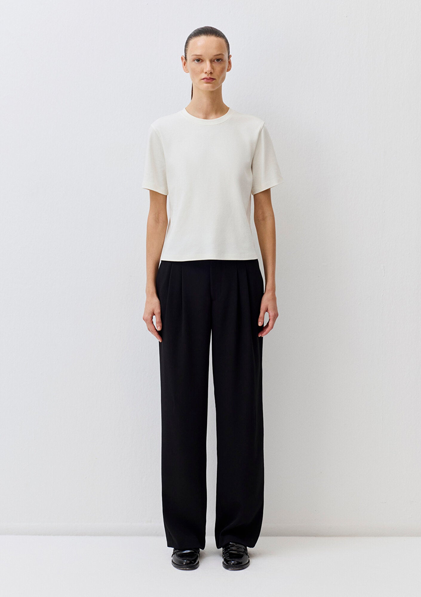 Ecru Basic Interlock T-Shirt