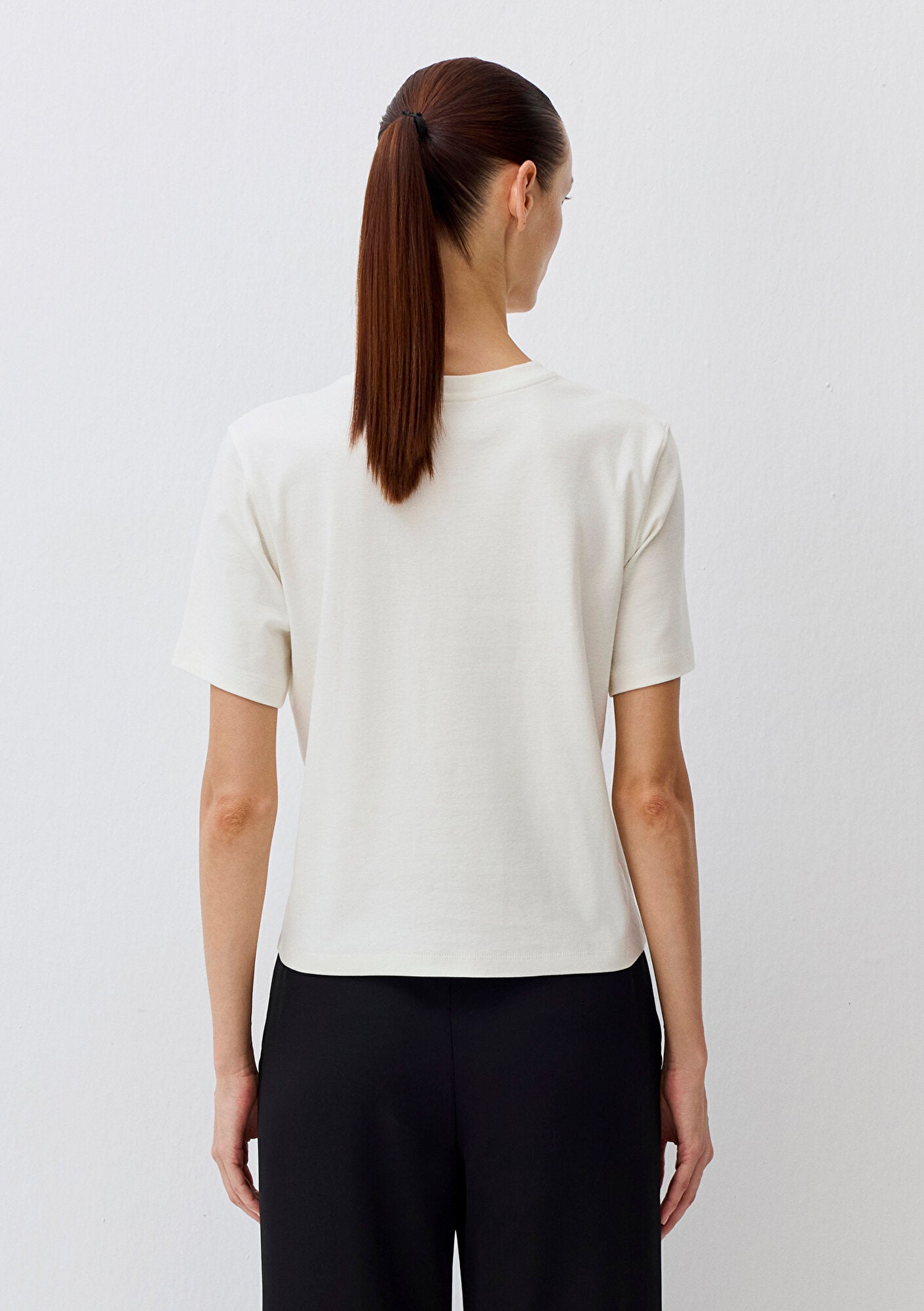 Ecru Basic Interlock T-Shirt