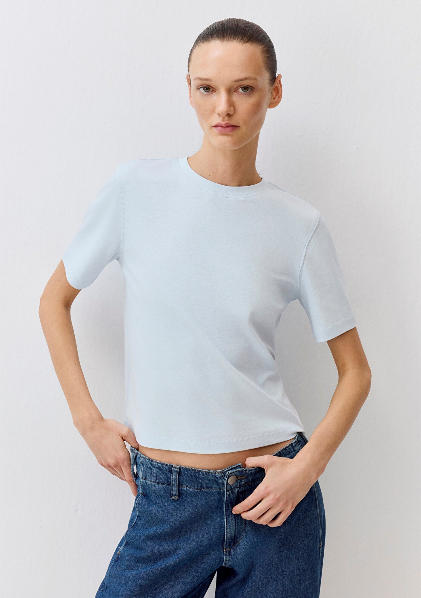 Blue Basic Interlock T-Shirt
