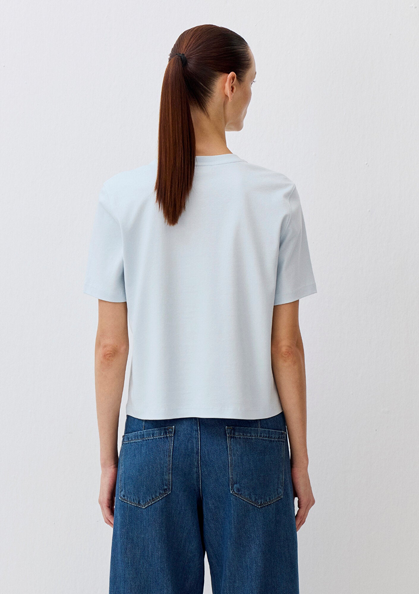 Blue Basic Interlock T-Shirt