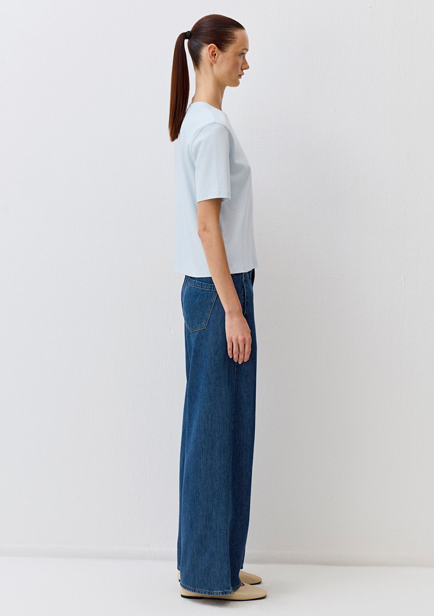Blue Basic Interlock T-Shirt
