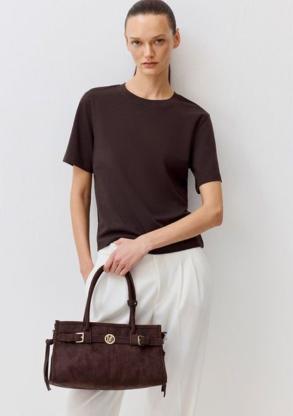 Brown Basic Interlock T-Shirt