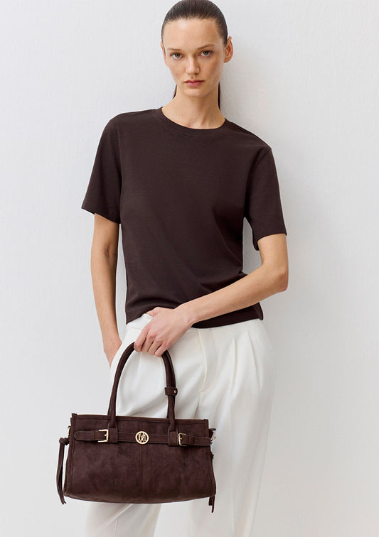 Brown Basic Interlock T-Shirt