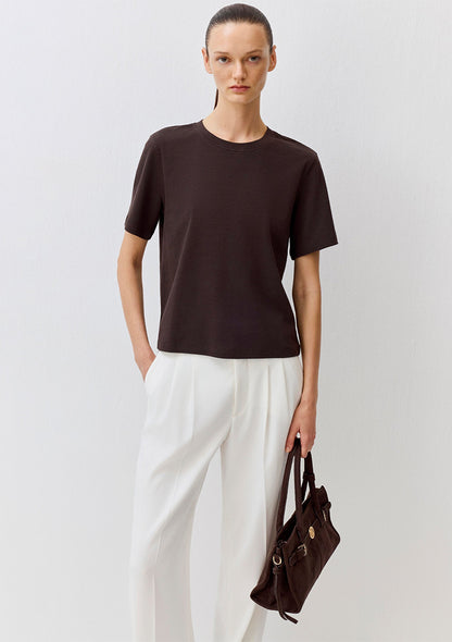 Brown Basic Interlock T-Shirt