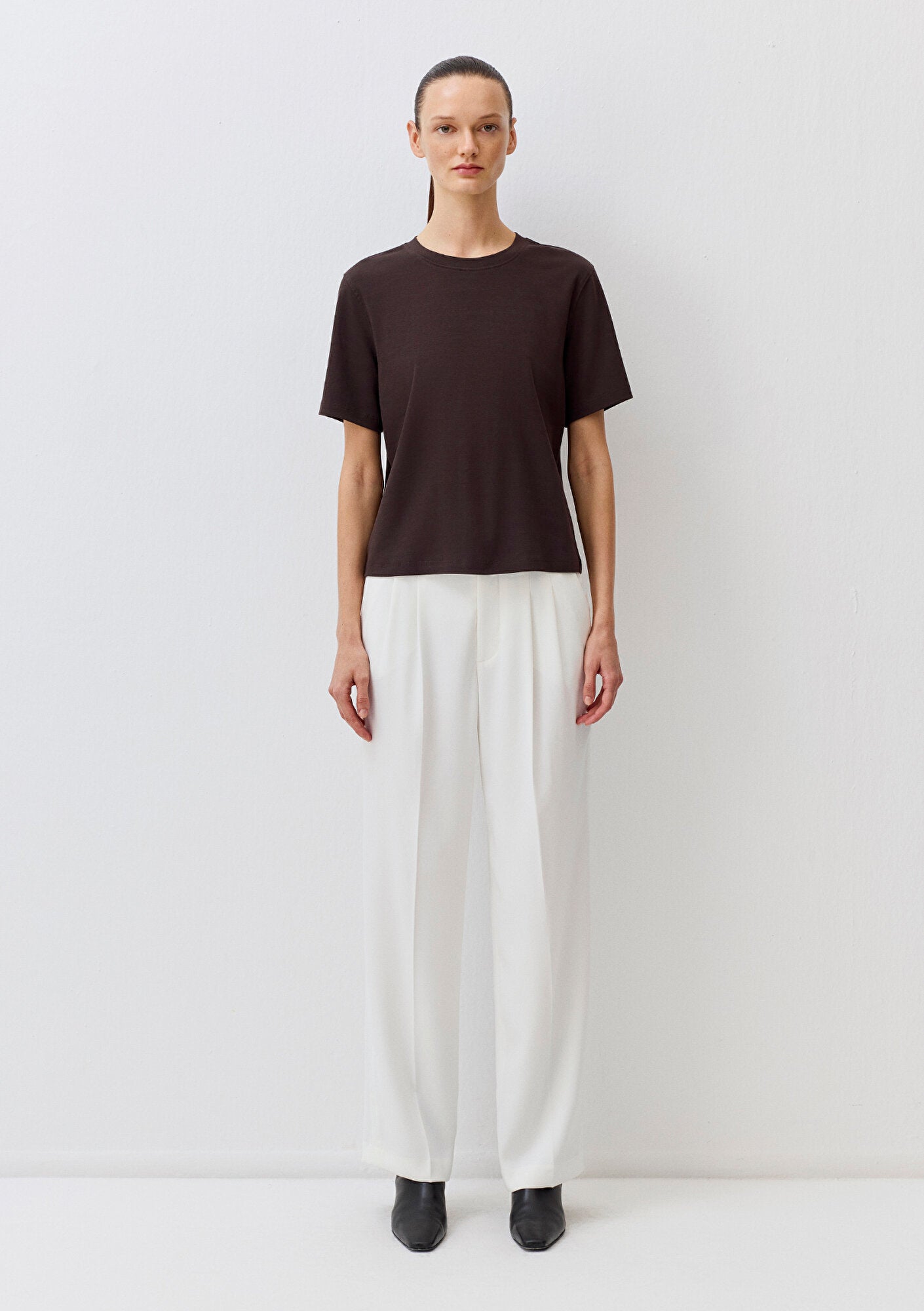 Brown Basic Interlock T-Shirt