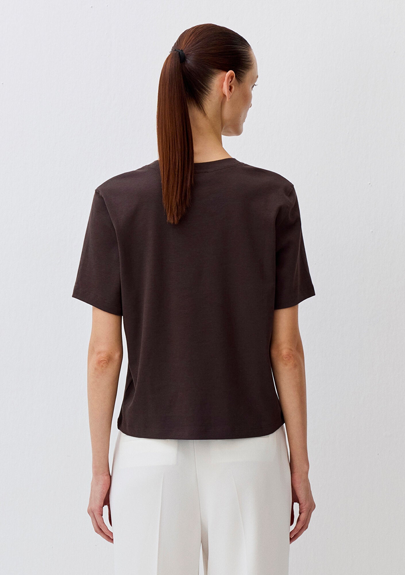 Brown Basic Interlock T-Shirt