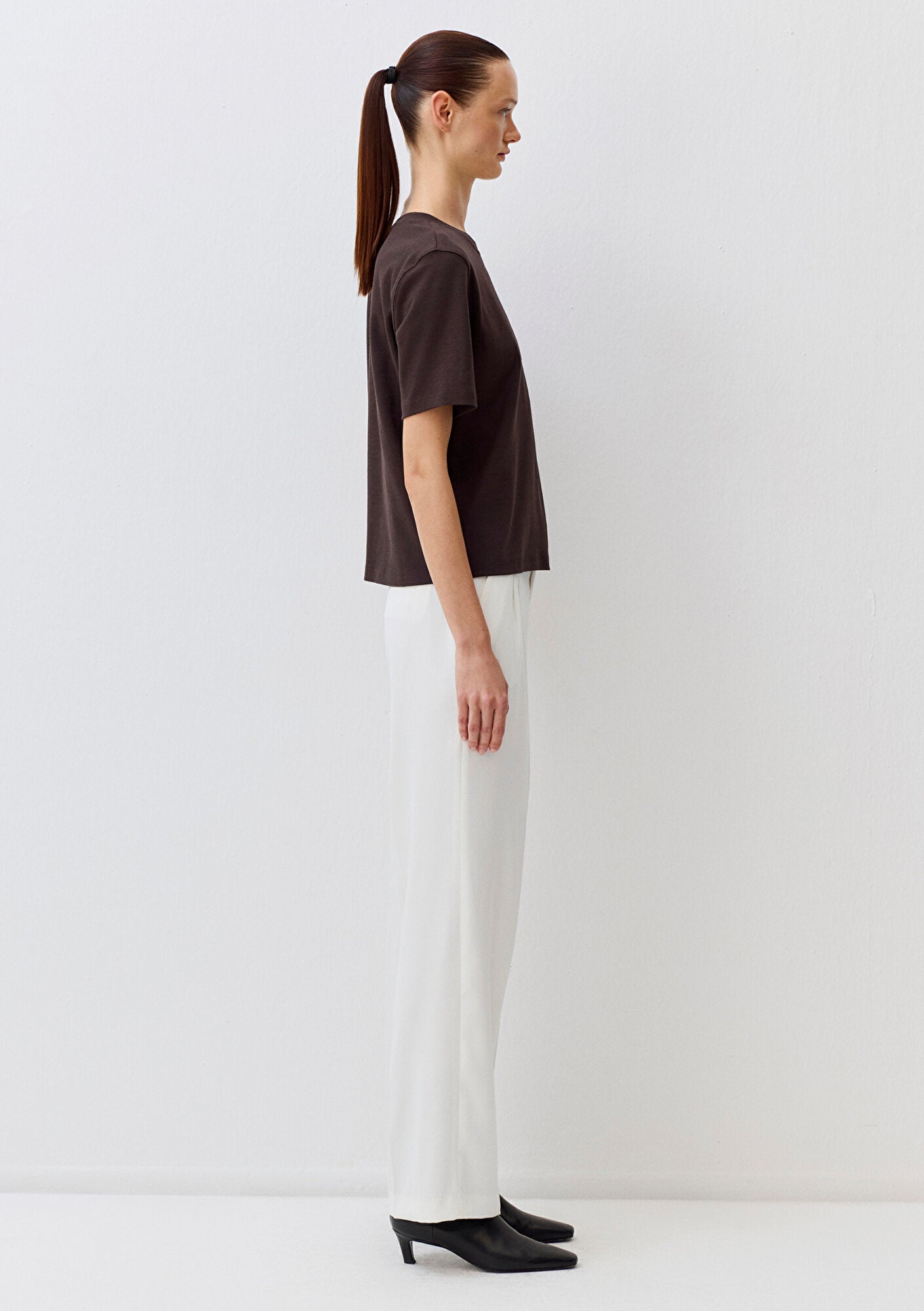 Brown Basic Interlock T-Shirt
