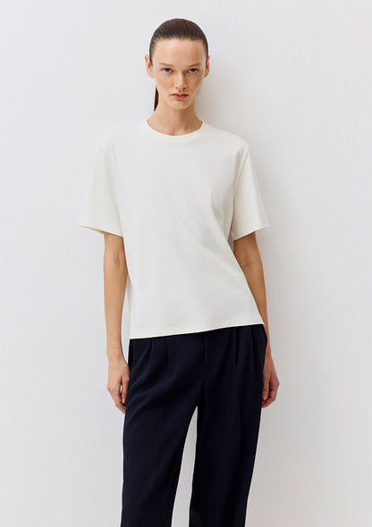 Ecru Basic Interlock T-Shirt