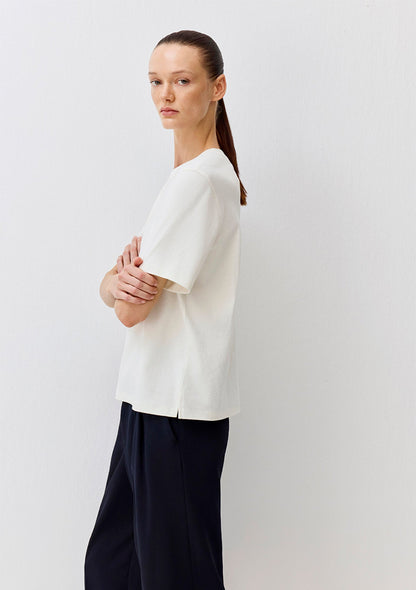 Ecru Basic Interlock T-Shirt