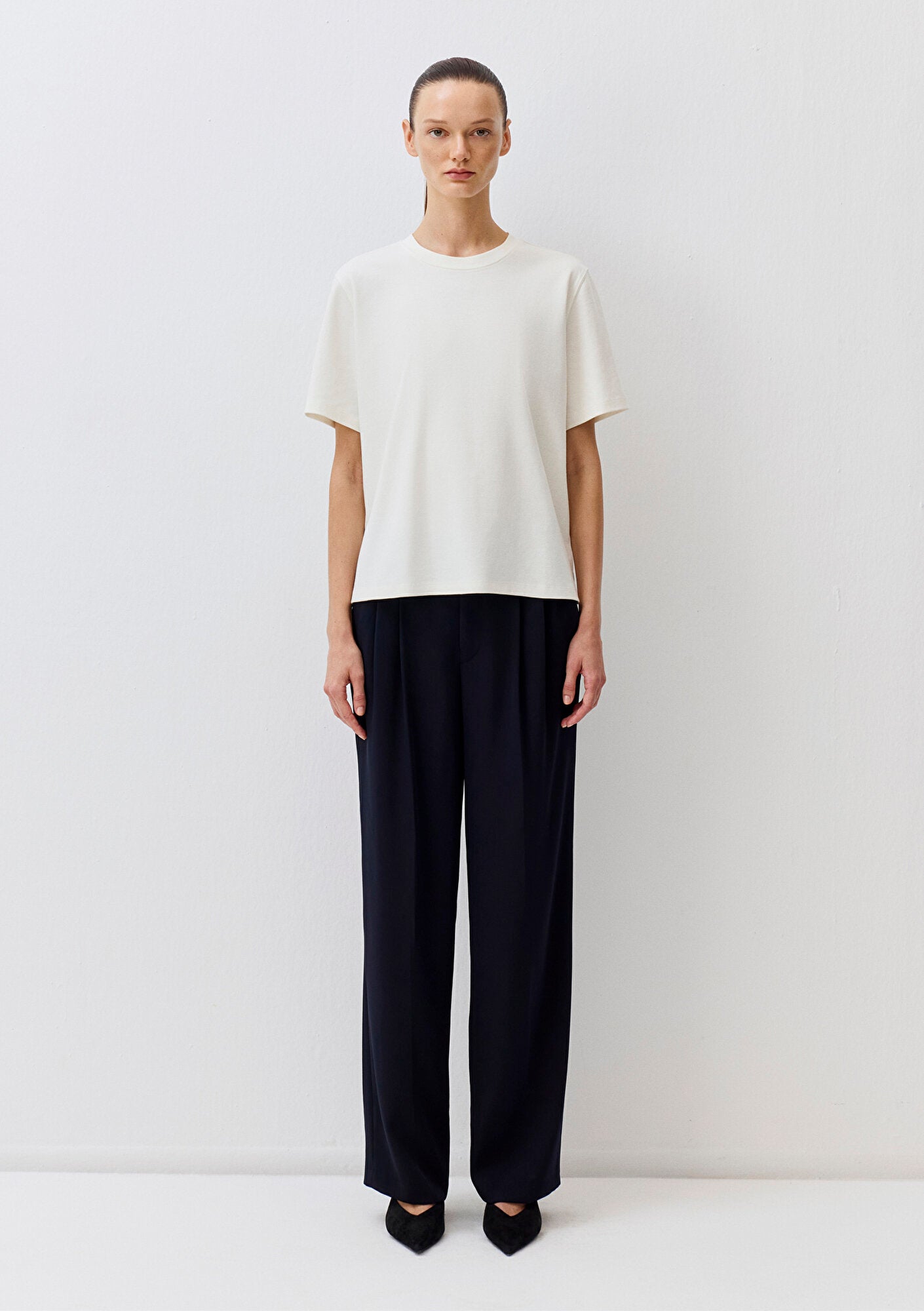 Ecru Basic Interlock T-Shirt