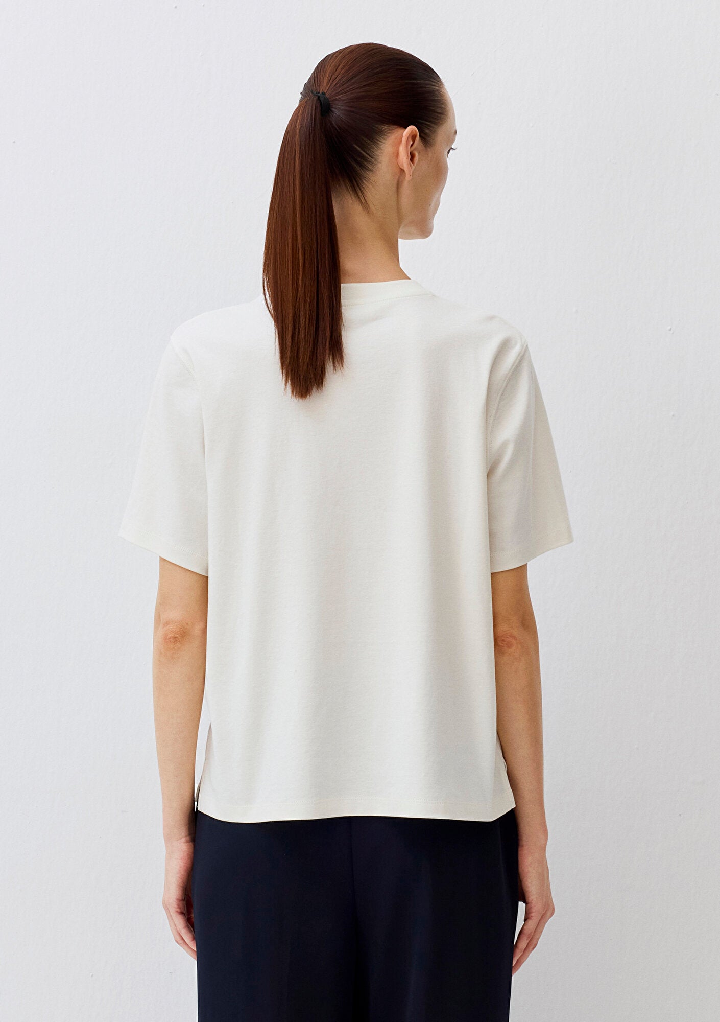 Ecru Basic Interlock T-Shirt