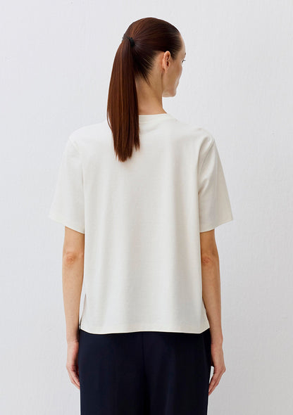 Ecru Basic Interlock T-Shirt