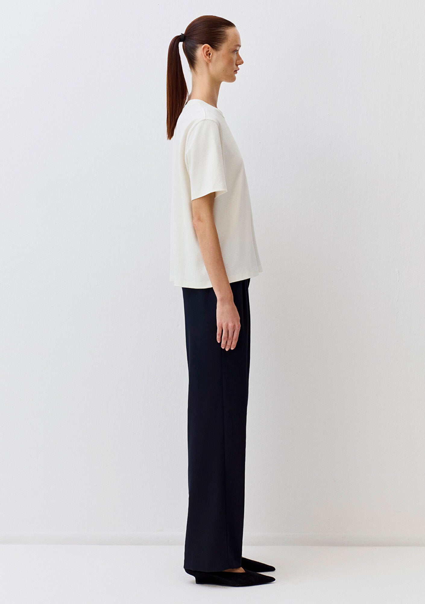Ecru Basic Interlock T-Shirt