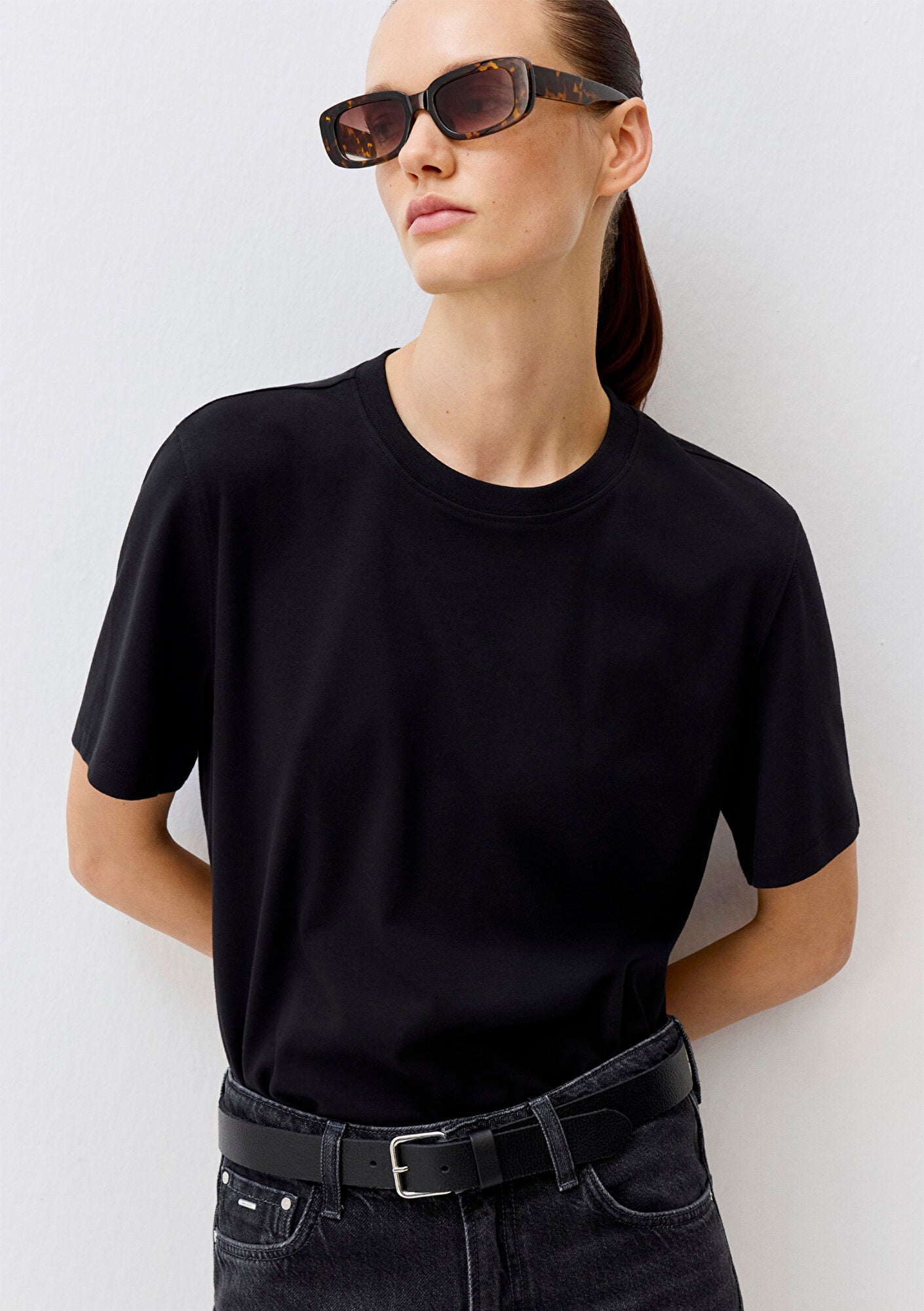 Black Basic Interlock T-Shirt