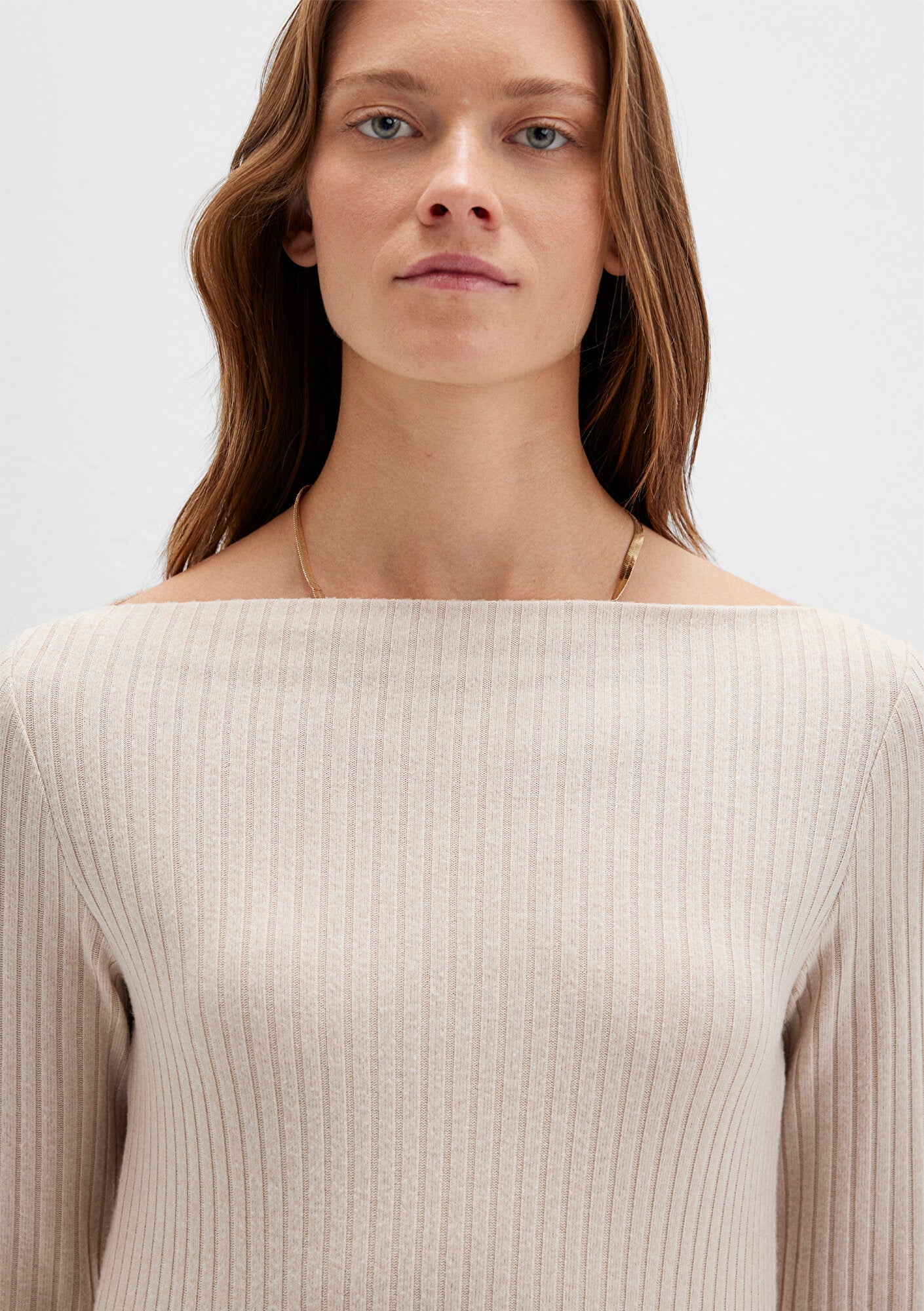 Beige Long Sleeve T-Shirt