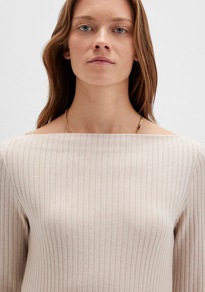 Beige Long Sleeve T-Shirt