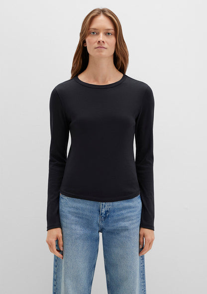 Long Sleeve Black Basic T-Shirt