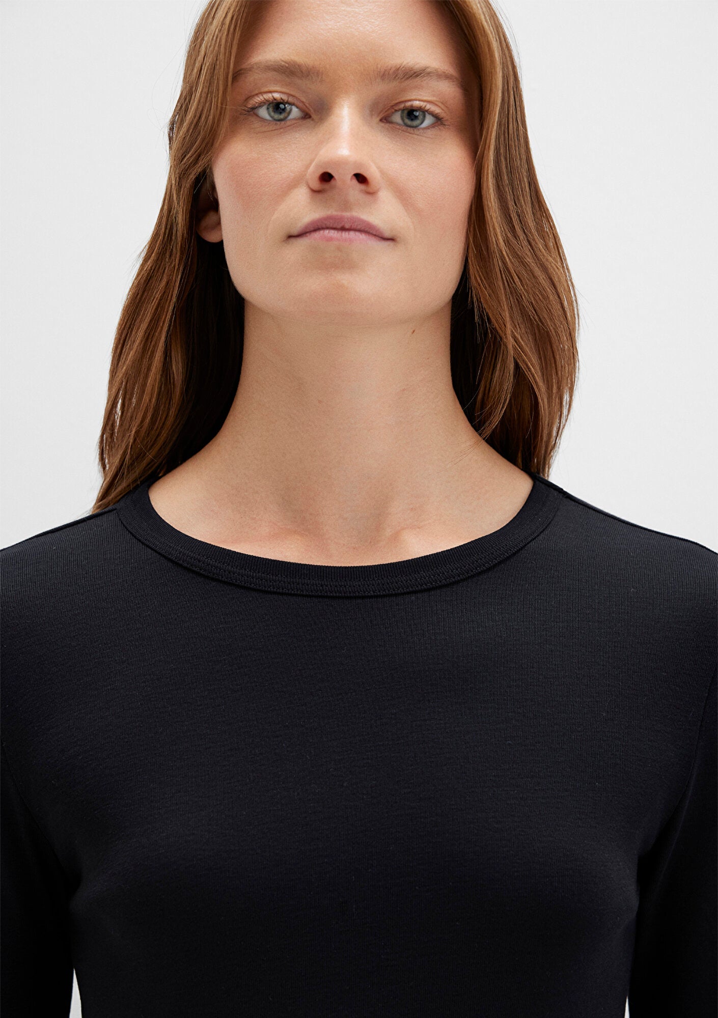 Long Sleeve Black Basic T-Shirt