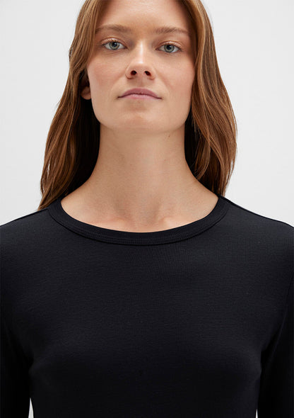 Long Sleeve Black Basic T-Shirt