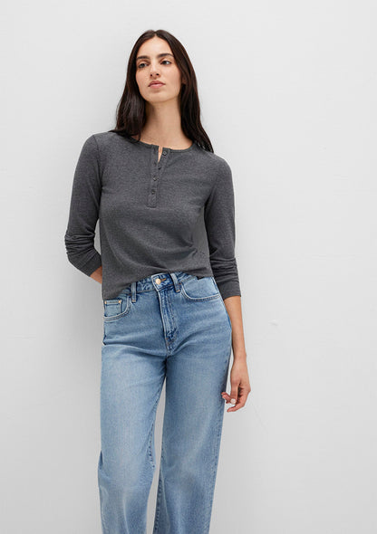 Long Sleeve Grey Basic T-Shirt
