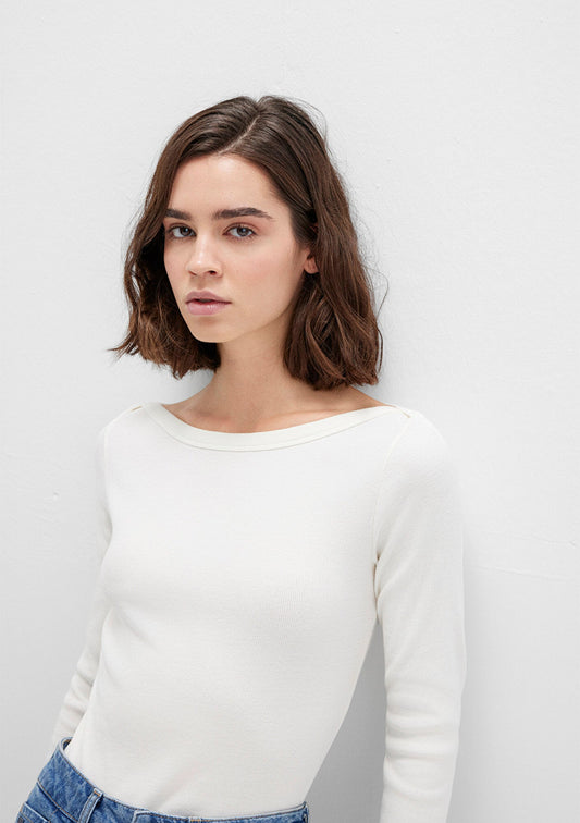Long Sleeve Brown Basic T-Shirt