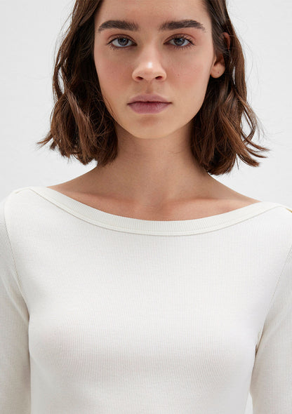 Long Sleeve Brown Basic T-Shirt