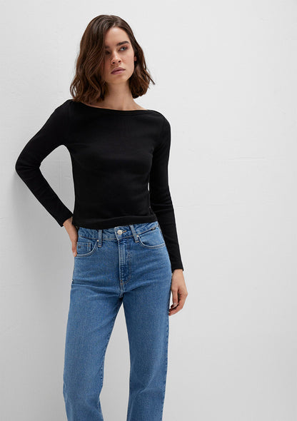 Long Sleeve Black Basic T-Shirt