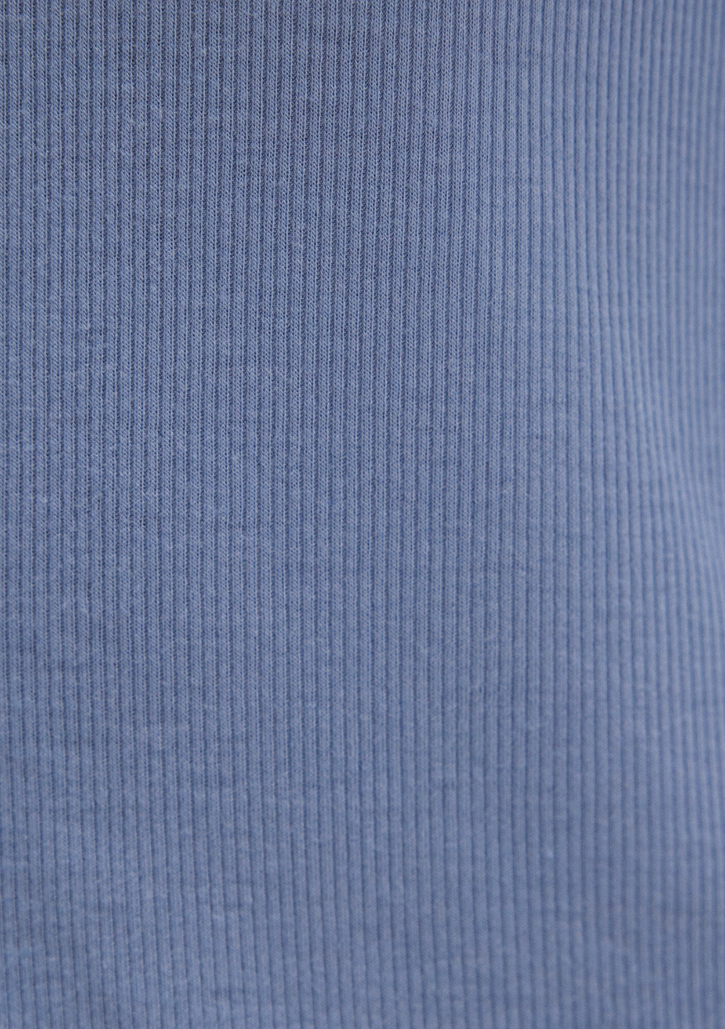 Button Detailed Blue T-Shirt