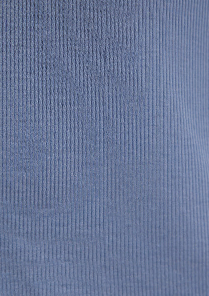 Button Detailed Blue T-Shirt