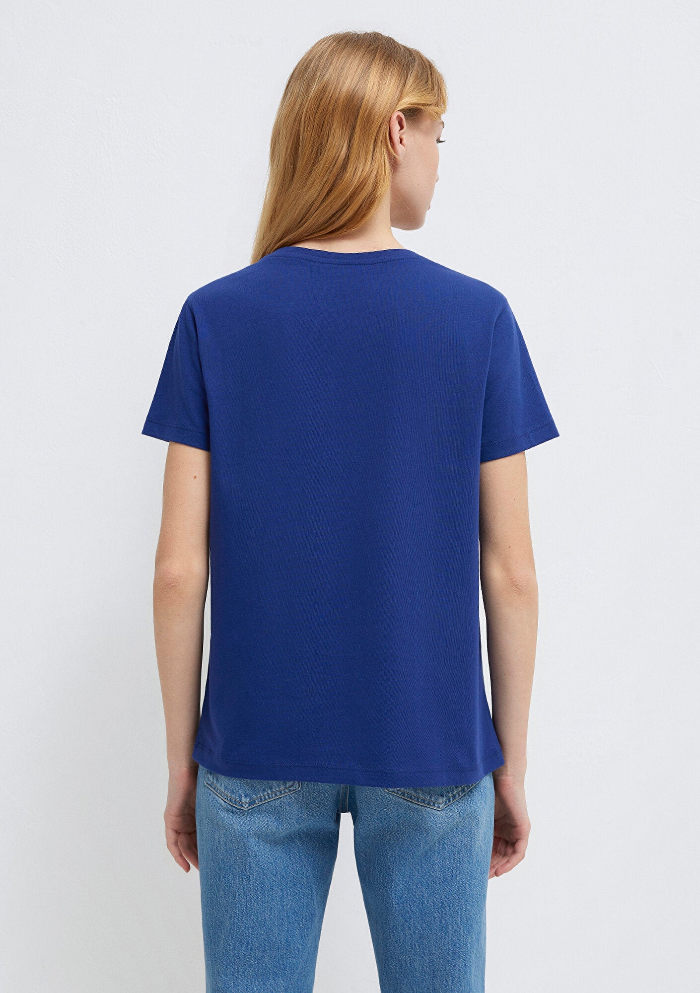 Cat Printed Navy T-Shirt