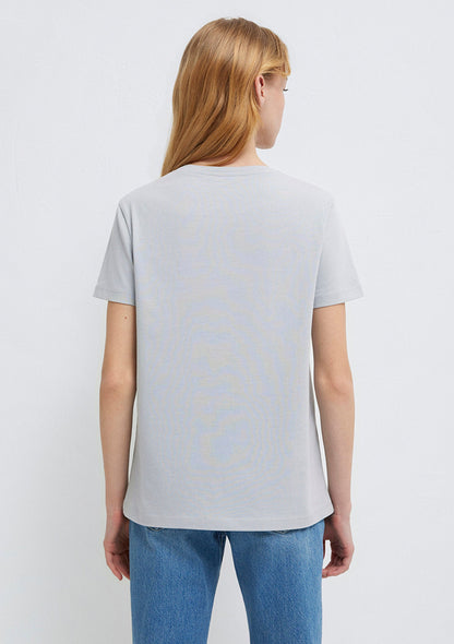 Cat Printed Grey T-Shirt