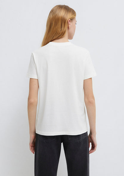 Cat Printed Ecru T-Shirt
