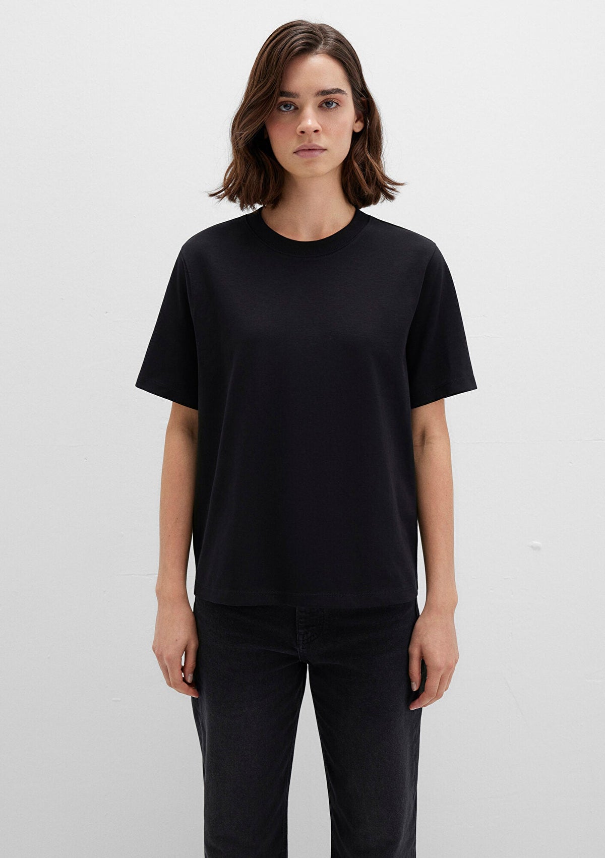 Black Basic Interlock T-Shirt
