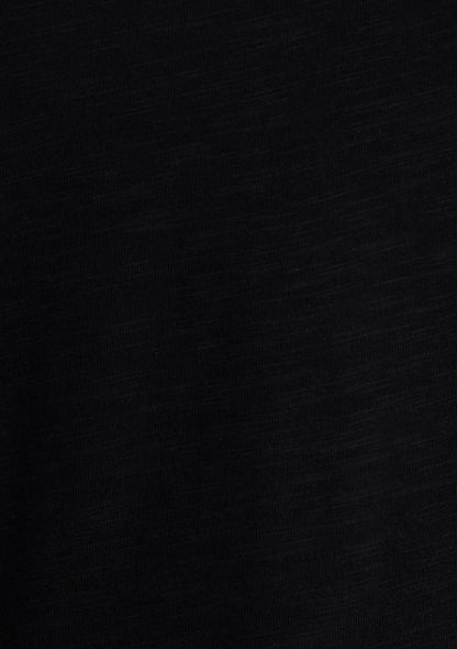 V Neck Black Basic T-Shirt