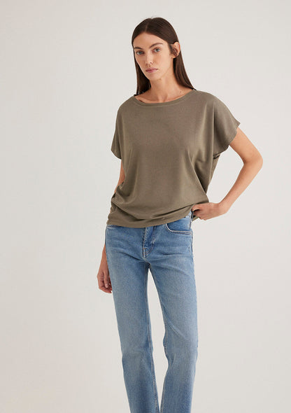 Lux Touch Green Basic T-Shirt