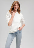 Hooded White Basic Sweatshirt