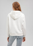 Hooded White Basic Sweatshirt