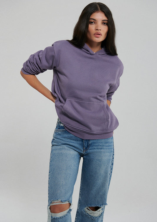 Hooded Purple Basic Sweatshirt