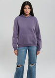 Hooded Purple Basic Sweatshirt