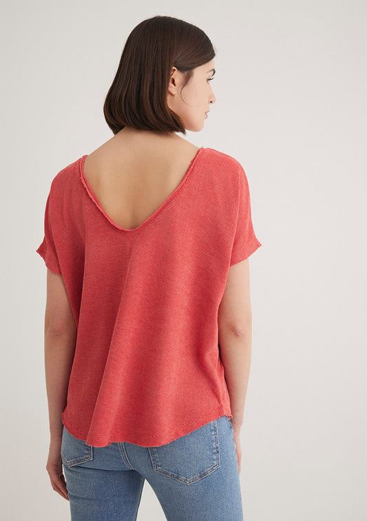 Textured Pink T-Shirt