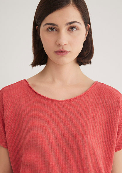 Textured Pink T-Shirt