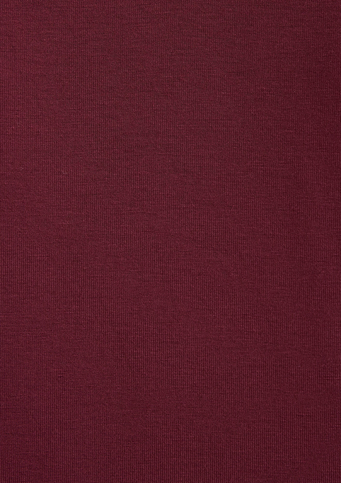 V Neck Burgundy Basic T-Shirt