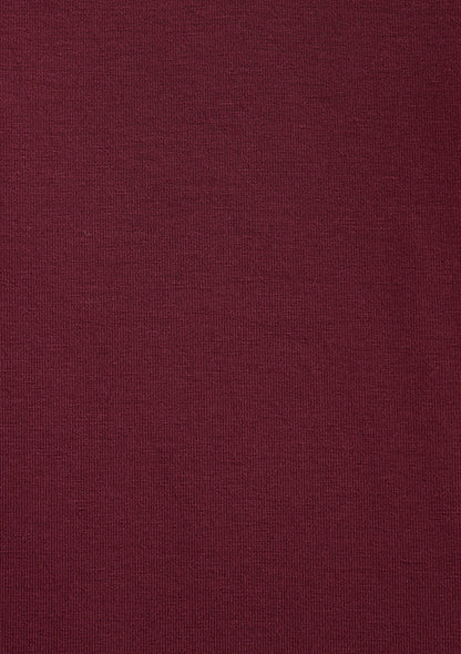 V Neck Burgundy Basic T-Shirt