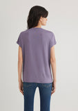 V Neck Purple Basic T-Shirt