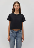 Crop Black Basic T-Shirt