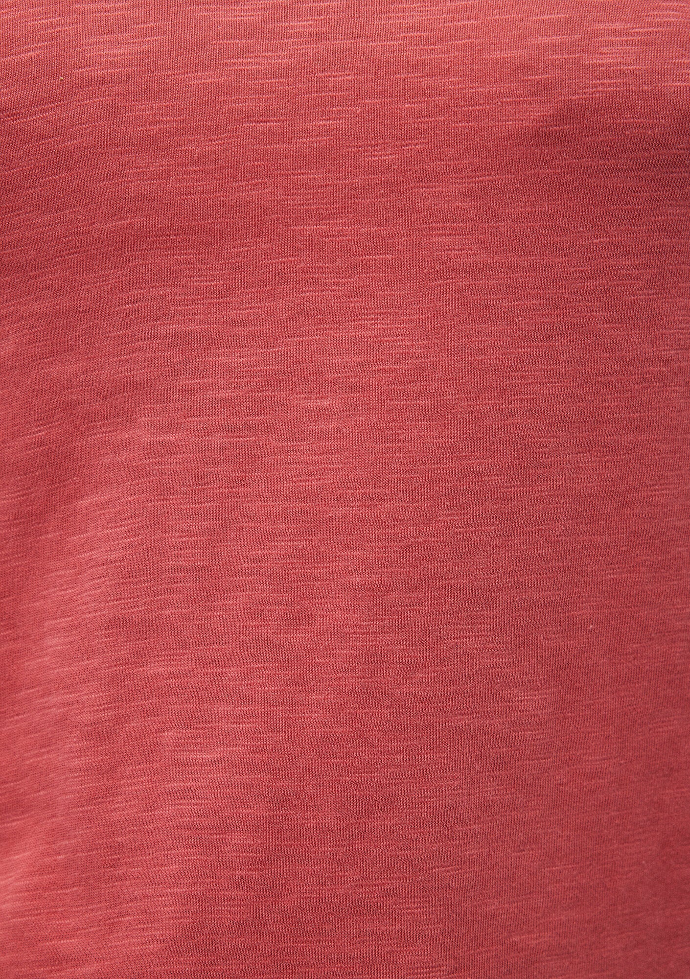 V Neck Red Basic T-Shirt