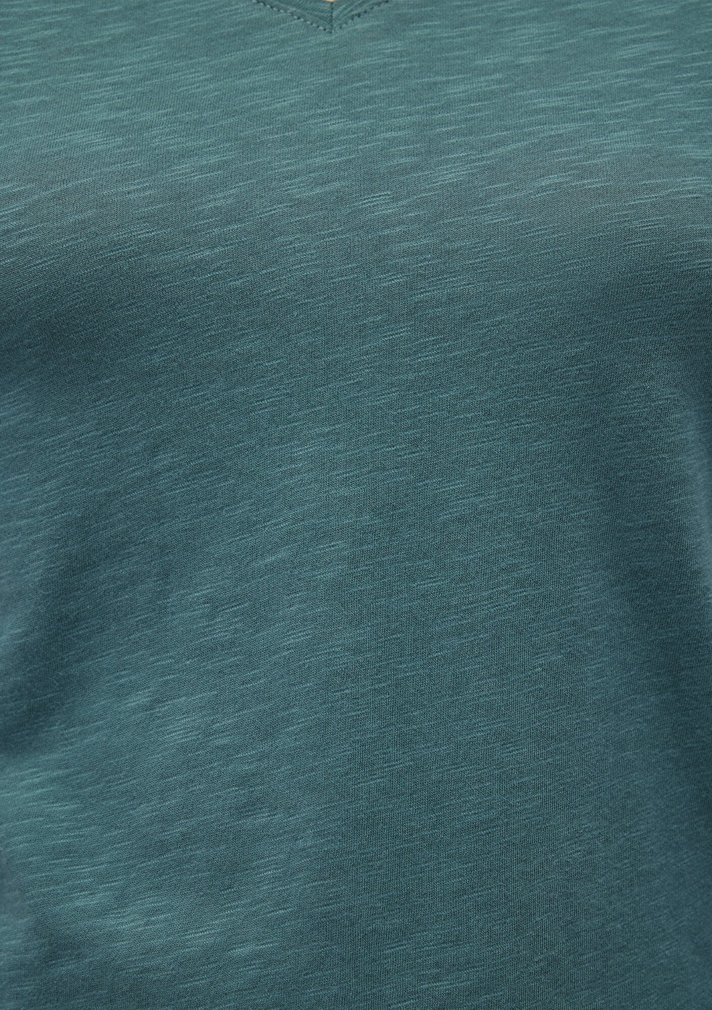V Neck Green Basic T-Shirt
