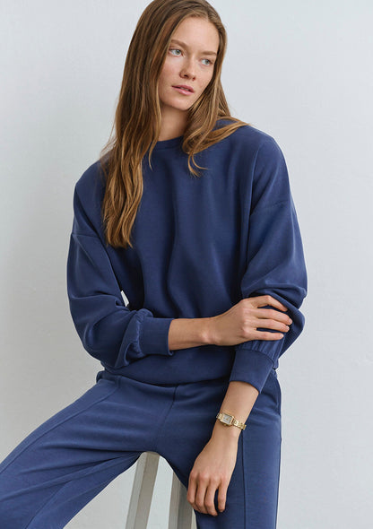 Lux Touch Navy Modal Sweatshirt